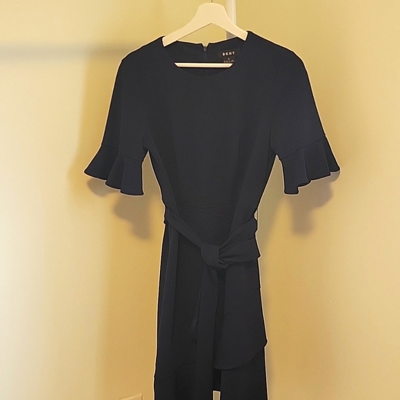 Dkny Dresses & Skirts - Dark Blue DKNY Ruffle Dress